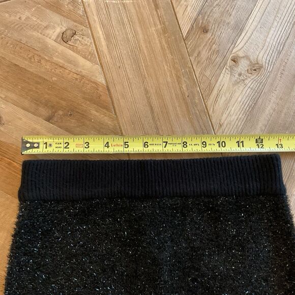 Tuckernuck Black Tinsel Shimmer Midi Pencil Skirt Small NWT Holiday Party Glam - Picture 7 of 8